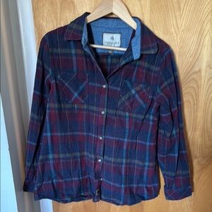 Plaid Button-Up Shirt